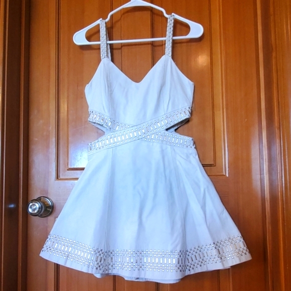 Parker White Leather Dress - Picture 2 of 8